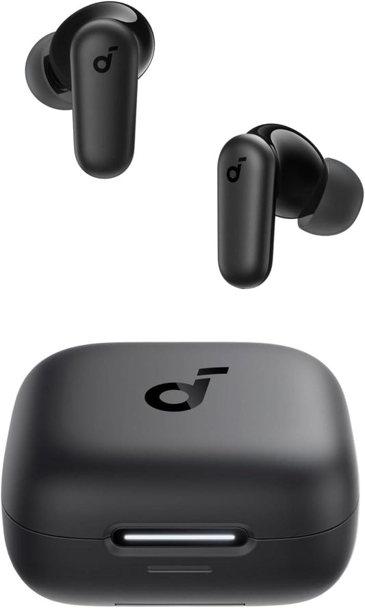P30I by  Noise Cancelling Earbuds, Strong and Smart Noise Cancelling, Powerful Bass, 45H Playtime, 2-In-1 Case and Phone Stand, IP54, Wireless Earbuds, Bluetooth 5.4