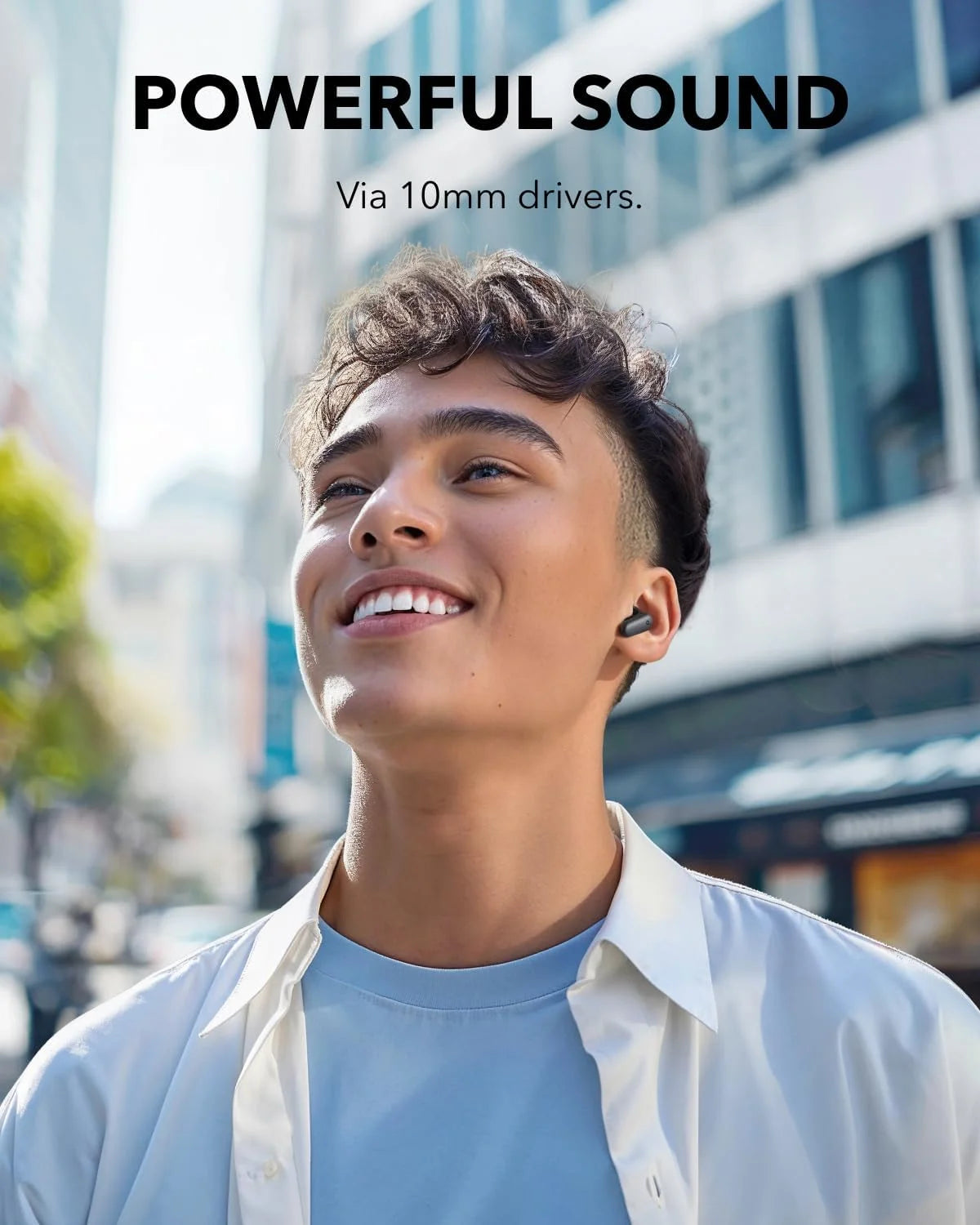 P30I by  Noise Cancelling Earbuds, Strong and Smart Noise Cancelling, Powerful Bass, 45H Playtime, 2-In-1 Case and Phone Stand, IP54, Wireless Earbuds, Bluetooth 5.4